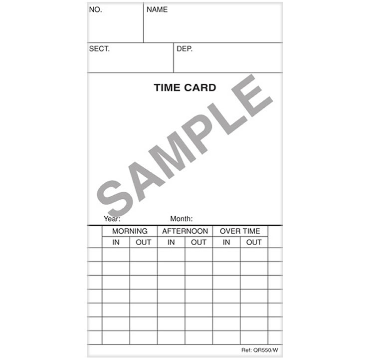 Clock Cards, Clocking cards, clock in cards, clocking in cards, South ...